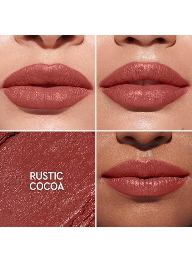 Kiro Slickstick Luxe Matte Lipstick - Rustic Cocoa, 2.4g | High-Pigment Velvet Matte Finish | Hydrating & Long-Lasting | Infused with Peptides & Hyaluronic Spheres | 12 Nude, Pink, Brown & Red Shades - Image 3